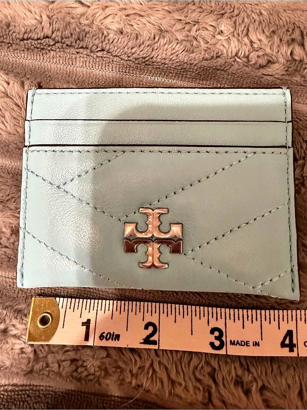 Tory Burch Kira Chevron Card Case in Blue